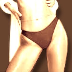 SOUTH BEACH NWT Swim Bottom Brown Patterned Cheeky US 4 🍭